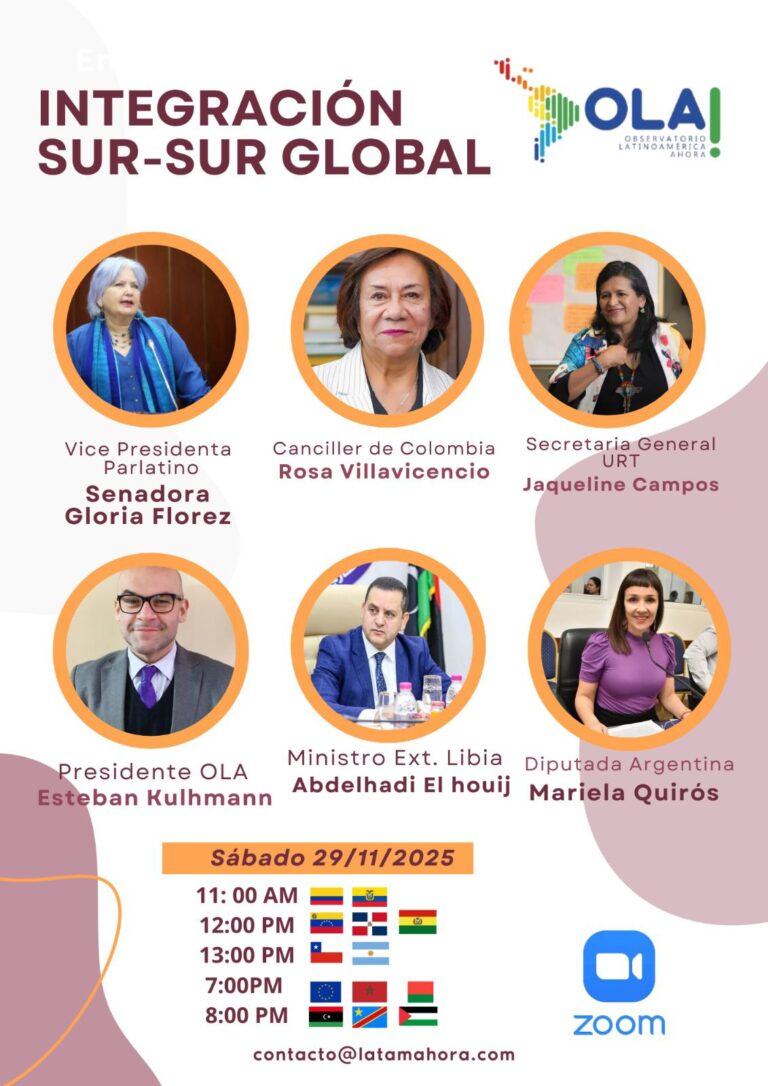 OLA realiza exitoso Encuentro Virtual “Integración Sur–Sur Global” con la participación de más de 33 países